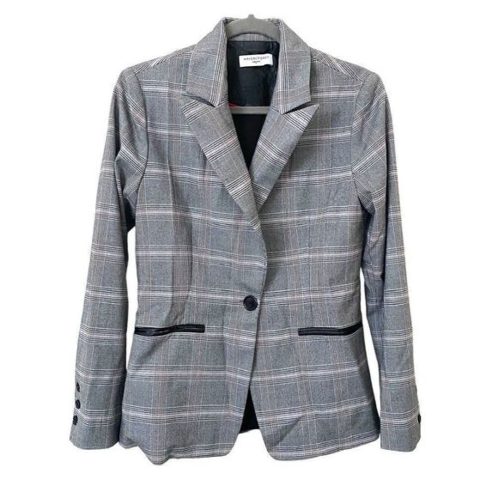 WAVERLY GREY Gray Plaid Blazer‎